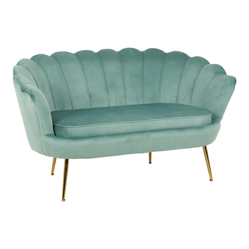 Καναπές 2θέσιος Daimon  βελούδο σε φυστικί απόχρωση 134x70x77εκ