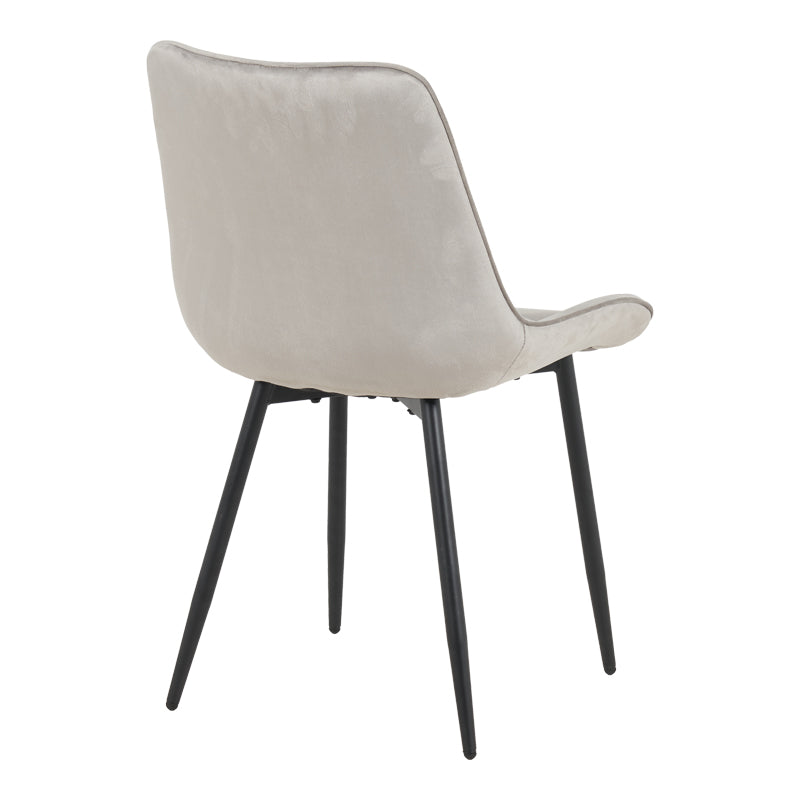 Καρέκλα Berne  βελούδο σε γκρί απόχρωση 53x62x84εκ - Pakobazaar