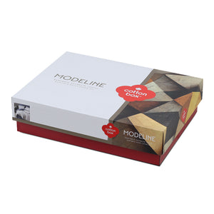 Σετ παπλωματοθήκη Nitsa Cotton Box 3 τμχ Μονή (160x220) χρώμα σκούρο μπλε - γκρι - Pakobazaar