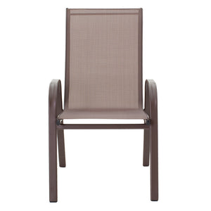Πολυθρόνα Calan  μέταλλο σκούρo καφέ-textilene καφέ 54x74x91εκ - Image 6