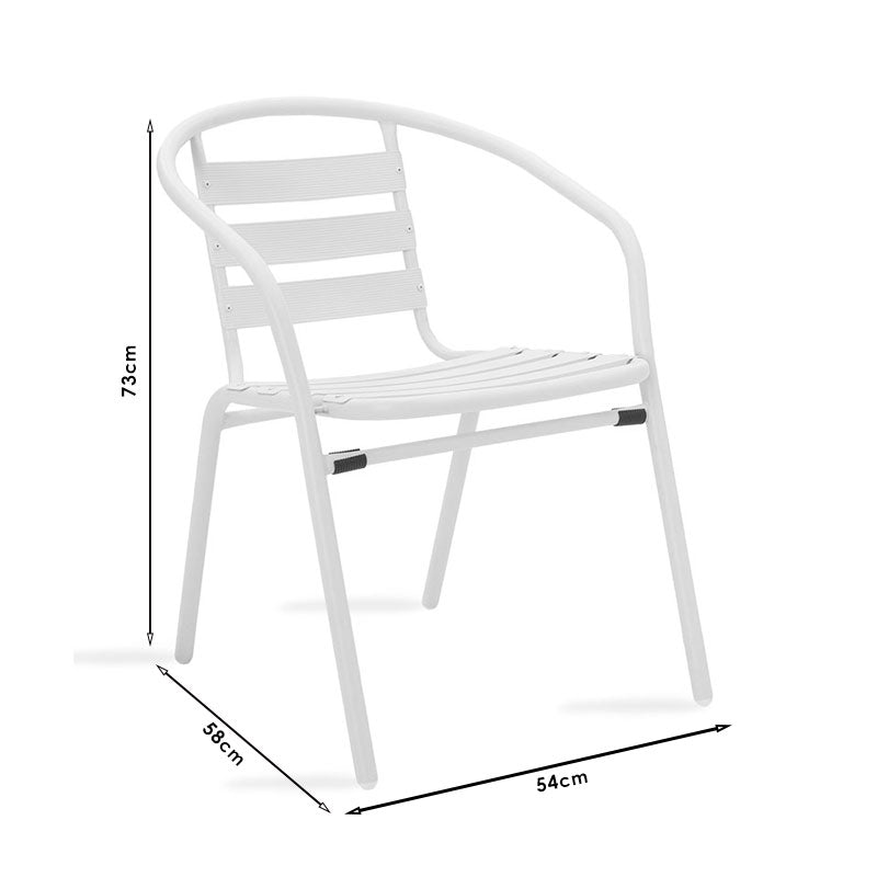 Πολυθρόνα Tade  στοιβαζόμενη μέταλλο μαύρο 54x58x73εκ - Pakobazaar