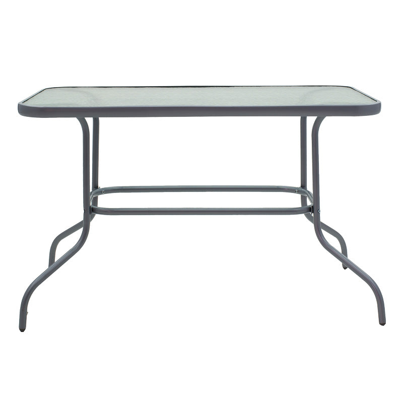 Τραπέζι Valor  μέταλλο ανθρακί-γυαλί 110x60x70εκ - Pakobazaar