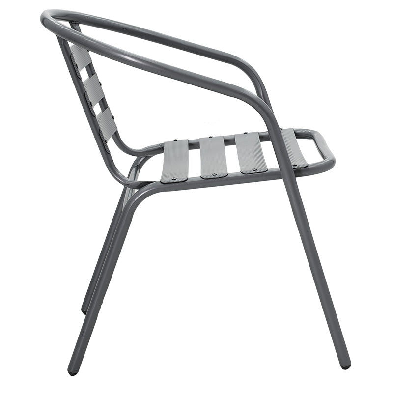Πολυθρόνα Tade  μέταλλο ανθρακί 54x58x73εκ - Pakobazaar