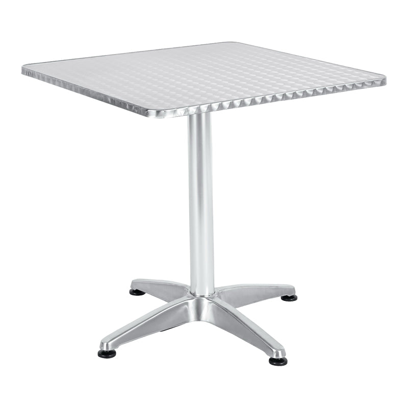 Τραπέζι Lazo  χρωμίου αλουμίνιο 60x60x70εκ - Pakobazaar