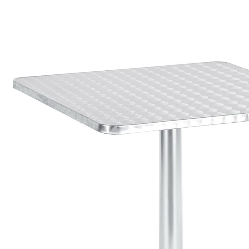 Τραπέζι Lazo  χρωμίου αλουμίνιο 60x60x70εκ - Pakobazaar