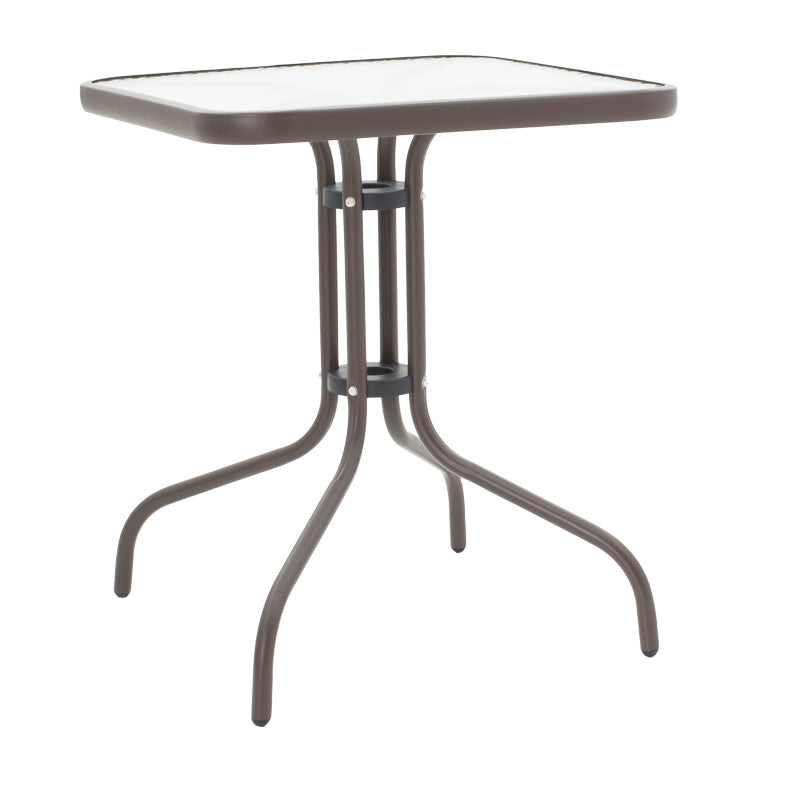 Tραπεζαρία Obbi-Watson  σετ 3τεμ καφέ μέταλλο-pe rattan 60x60x70εκ - Pakobazaar