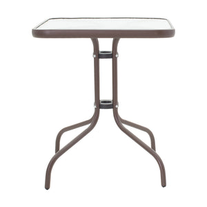 Tραπεζαρία Obbi-Watson  σετ 3τεμ καφέ μέταλλο-pe rattan 60x60x70εκ - Pakobazaar