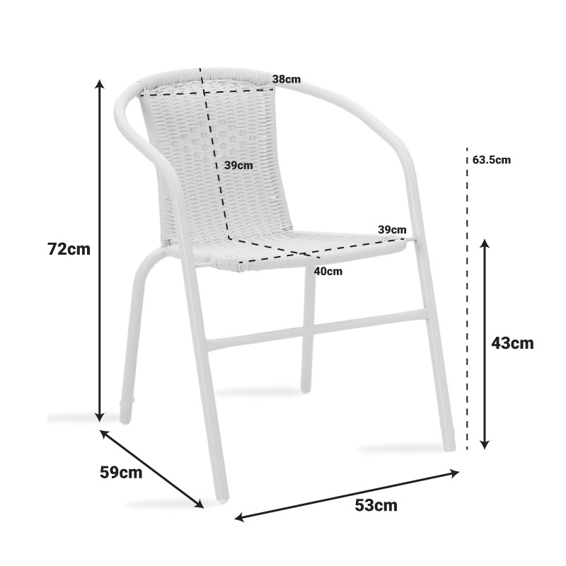 Πολυθρόνα Obbi  μαύρο μέταλλο-pe γκρι 53x59x72εκ - Pakobazaar