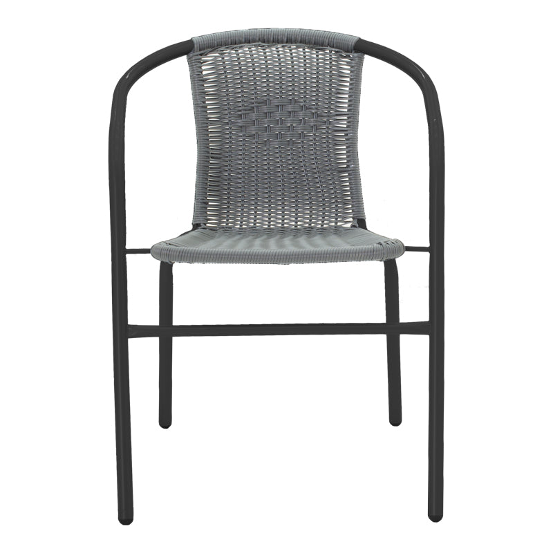 Πολυθρόνα Obbi  μαύρο μέταλλο-pe γκρι 53x59x72εκ - Pakobazaar