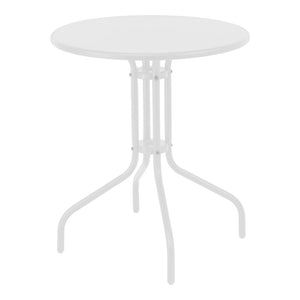 Τραπεζαρία Vergo-Calan  3τεμ λευκό μέταλλο Φ60x70εκ - Pakobazaar