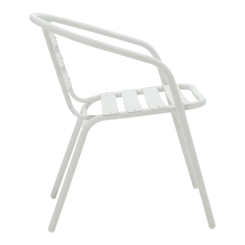 Τραπεζαρία Vergo-Tade  σετ 3τεμ λευκό μέταλλο Φ60x70εκ - Image 4