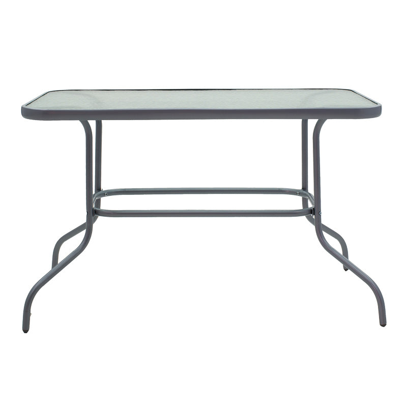 Τραπεζαρία Valor-Sussie  σετ 5τεμ μέταλλο ανθρακί-γυαλί 110x60x70εκ - Image 6