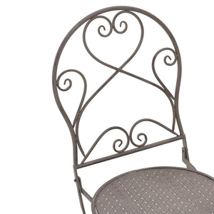 Τραπεζαρία Walen  σετ 3τεμ μέταλλο σε μπρονζέ απόχρωση - Image 8