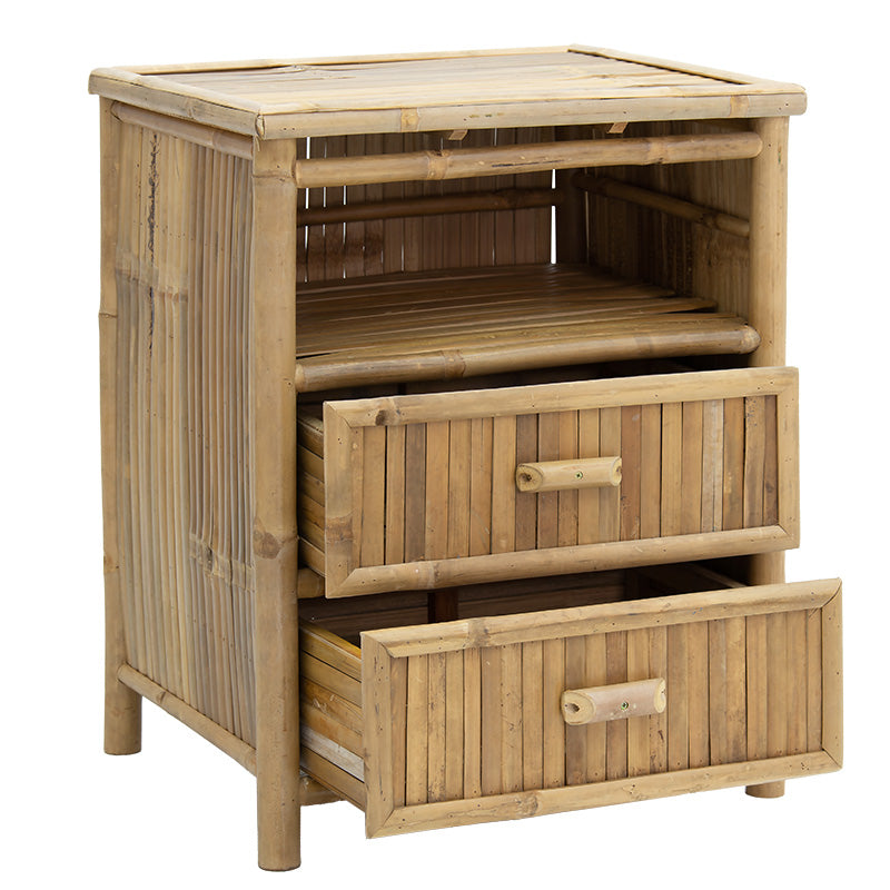 Κομοδίνο Ofra  bamboo φυσικό 56x46x69εκ - Image 2