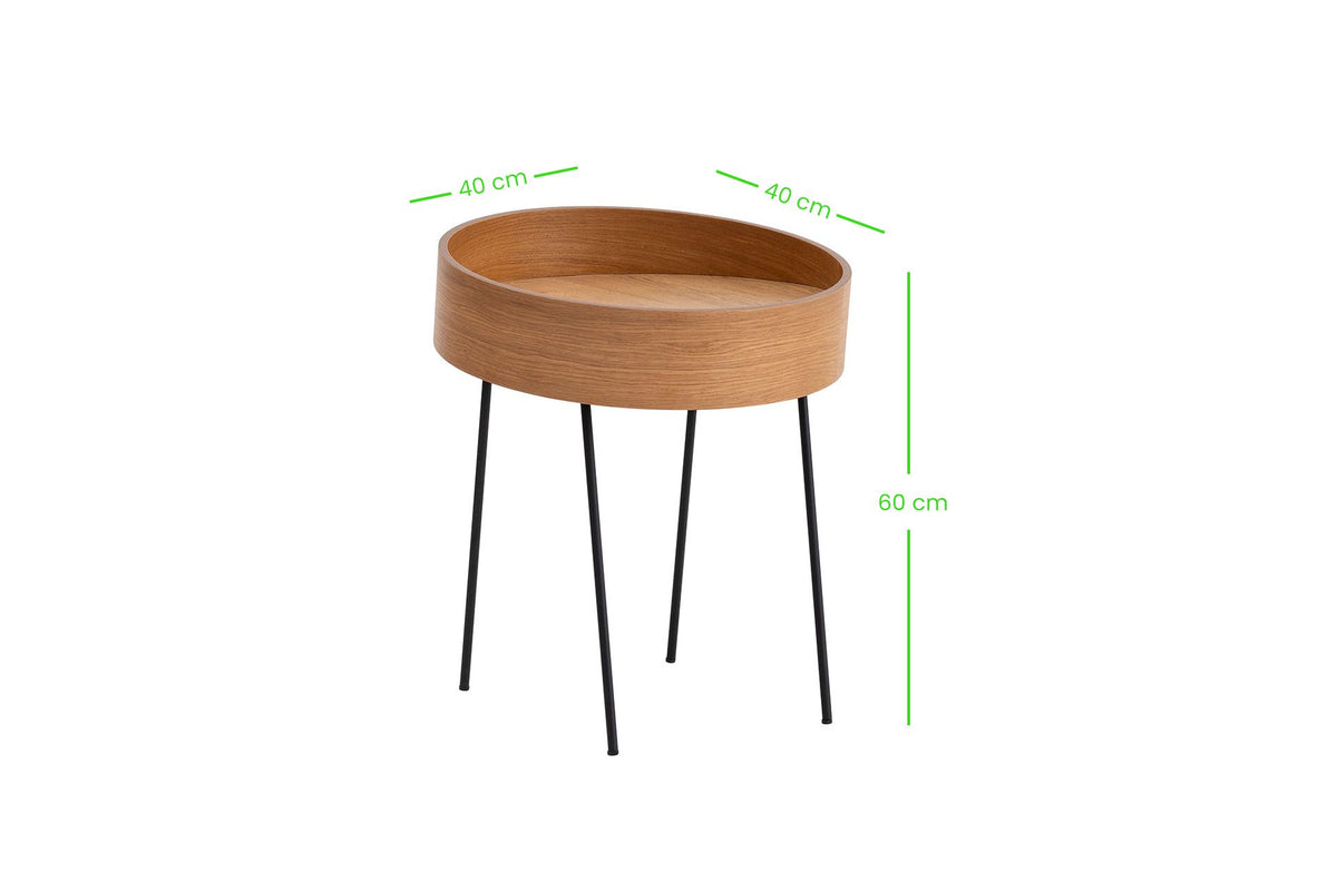 Βοηθητικό Τραπεζάκι Mesagros Φυσικό - Ξύλο 40x40x60 εκ. MDF