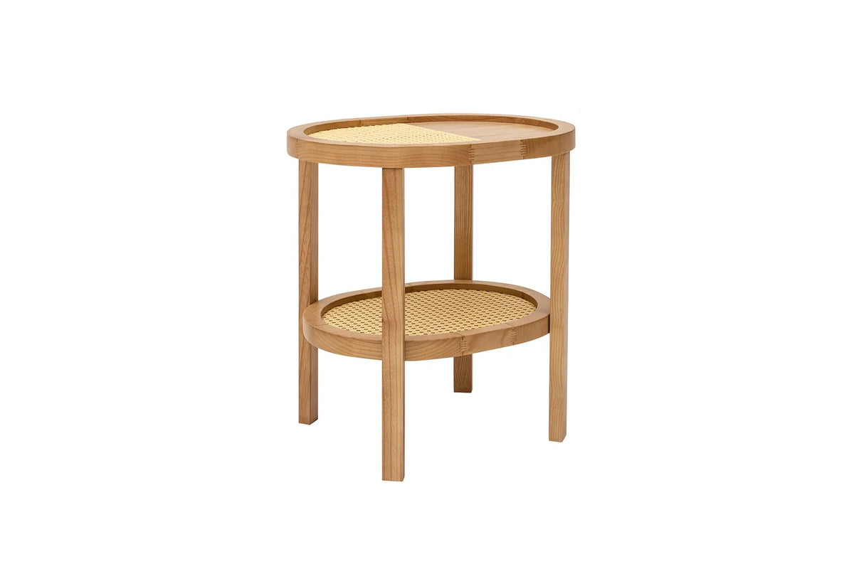 Βοηθητικό Τραπεζάκι Vlatsi Φυσικό 51x36x55 εκ. Μασίφ Ξύλου