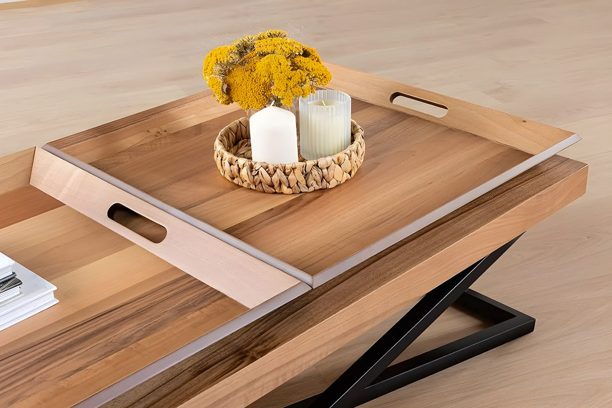 Τραπεζάκι Σαλονιού Ydra Καρυδί 120x60x42 εκ. MDF