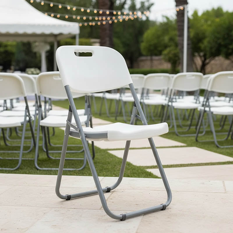 Καρέκλα catering-συνεδρίου πτυσσόμενη Edison  χρώμα λευκό - Pakobazaar