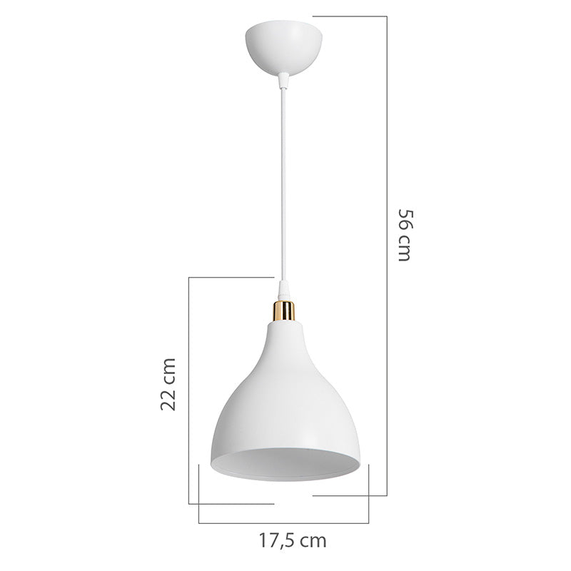 Φωτιστικό οροφής μονόφωτο Lofty  Ε27 λευκό Φ18x22εκ - Image 4