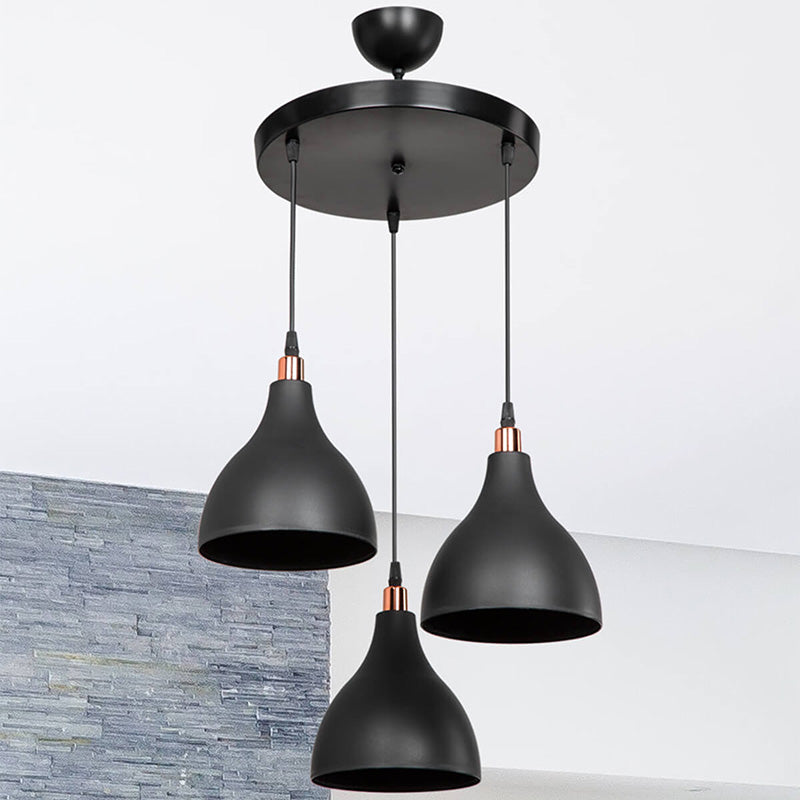 Φωτιστικό οροφής τρίφωτο Lofty  Ε27 μαύρο Φ40x80εκ - Pakobazaar