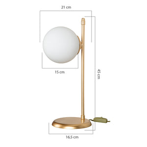Επιτραπέζιο φωτιστικό Inclusive  Ε27 χρυσό 16.5x21x45εκ - Pakobazaar