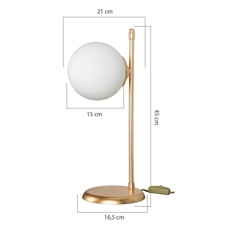 Επιτραπέζιο φωτιστικό Inclusive  Ε27 χρυσό 16.5x21x45εκ - Pakobazaar