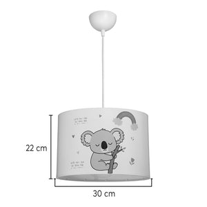 Παιδικό φωτιστικό οροφής Koala  led E27 πολύχρωμο PVC Φ30x20εκ - Pakobazaar