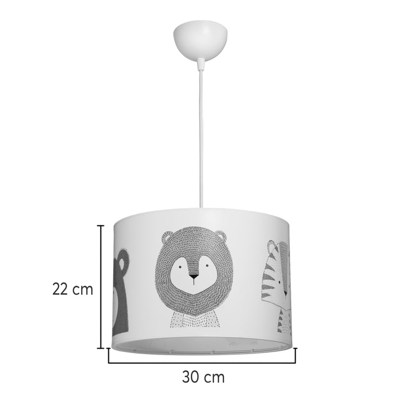 Παιδικό φωτιστικό οροφής Safari  led E27 πολύχρωμο PVC Φ30x20εκ - Pakobazaar