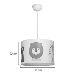 Παιδικό φωτιστικό οροφής Safari  led E27 πολύχρωμο PVC Φ30x20εκ - Pakobazaar