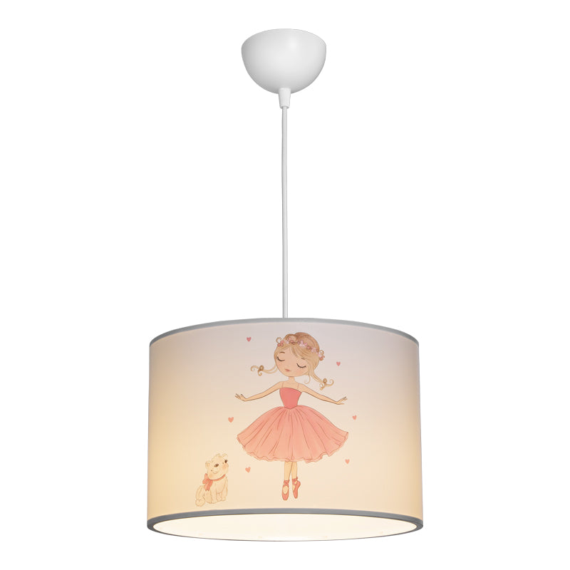 Παιδικό φωτιστικό οροφής Ballerina  led E27 πολύχρωμο PVC Φ30x20εκ - Pakobazaar
