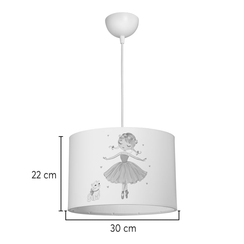 Παιδικό φωτιστικό οροφής Ballerina  led E27 πολύχρωμο PVC Φ30x20εκ - Pakobazaar