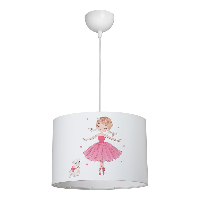 Παιδικό φωτιστικό οροφής Ballerina  led E27 πολύχρωμο PVC Φ30x20εκ - Pakobazaar