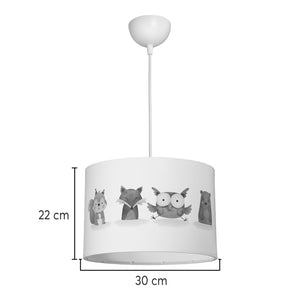 Παιδικό φωτιστικό οροφής Wooda  led E27 πολύχρωμο PVC Φ30x20εκ - Pakobazaar