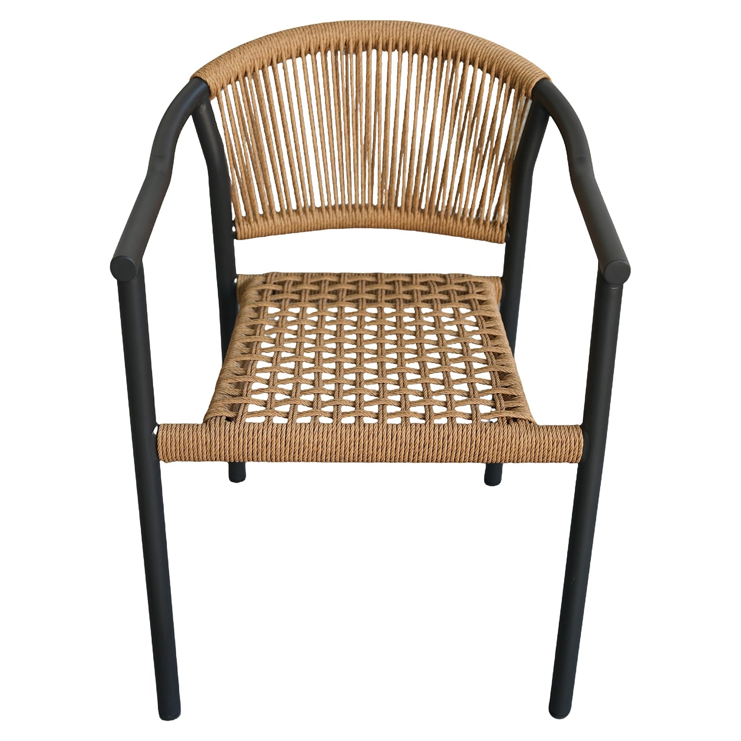 Πολυθρόνα Κήπου  KINOSSA Ανθρακί/Φυσικό RATTAN Αλουμίνιο/Rattan 54x59x76cm