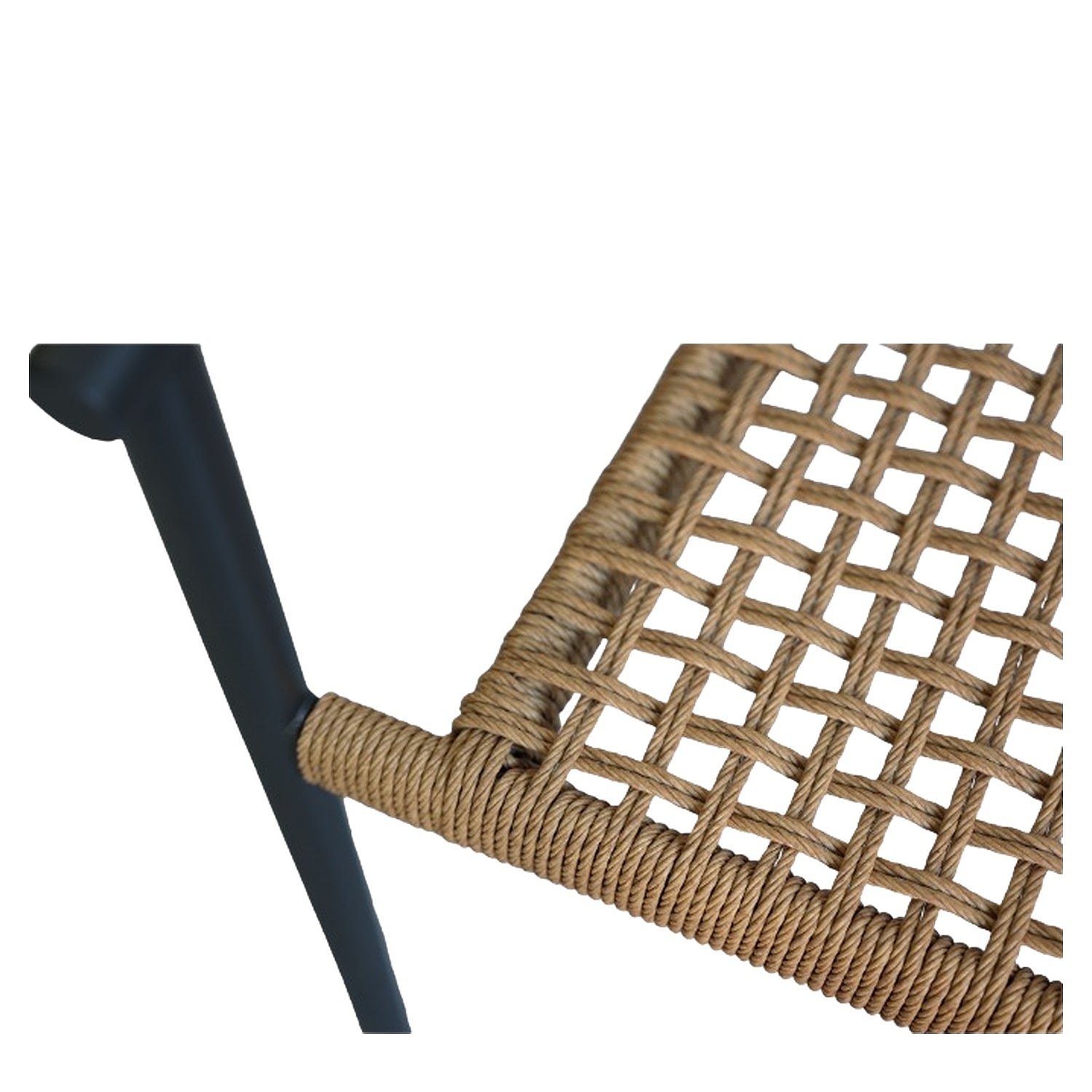 Πολυθρόνα Κήπου  KINOSSA Ανθρακί/Φυσικό RATTAN Αλουμίνιο/Rattan 54x59x76cm