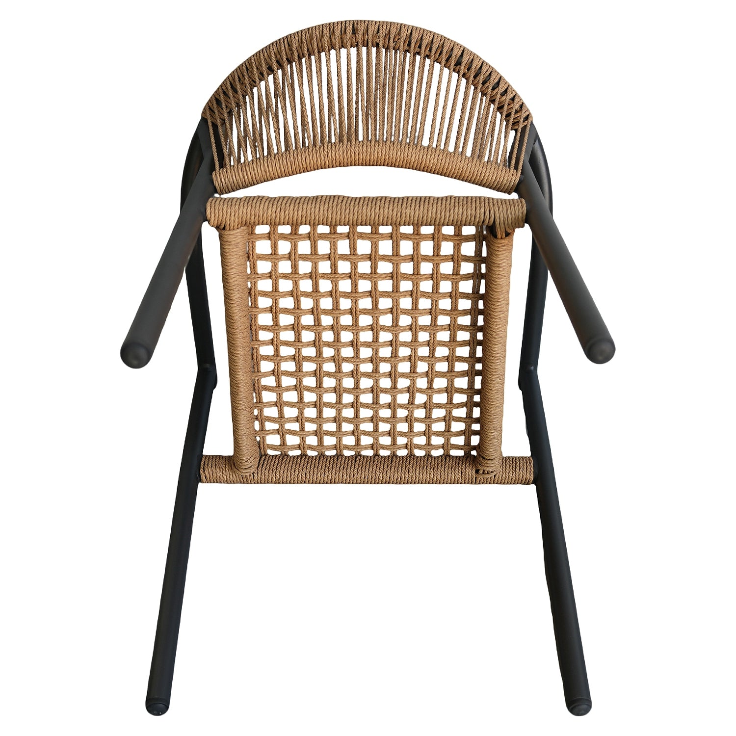 Πολυθρόνα Κήπου  KINOSSA Ανθρακί/Φυσικό RATTAN Αλουμίνιο/Rattan 54x59x76cm