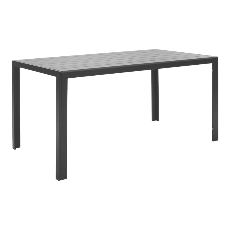 Τραπέζι Nares  αλουμίνιο ανθρακί-plywood γκρι 140x80x72.5εκ - Pakobazaar