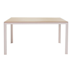 Τραπεζαρία Zacreta-Nares σετ 5τεμ  λευκό-φυσικό 140x80x72.5εκ - Pakobazaar