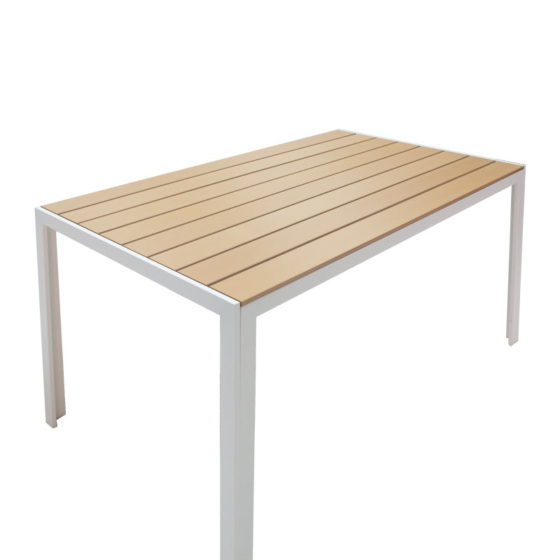 Τραπεζαρία Zacreta-Nares σετ 5τεμ  λευκό-φυσικό 140x80x72.5εκ - Pakobazaar