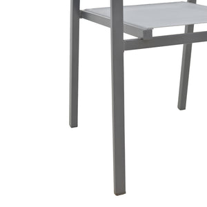 Πολυθρόνα Confidence  ανθρακί μέταλλο και γκρι textilene 54x54x86εκ - Pakobazaar