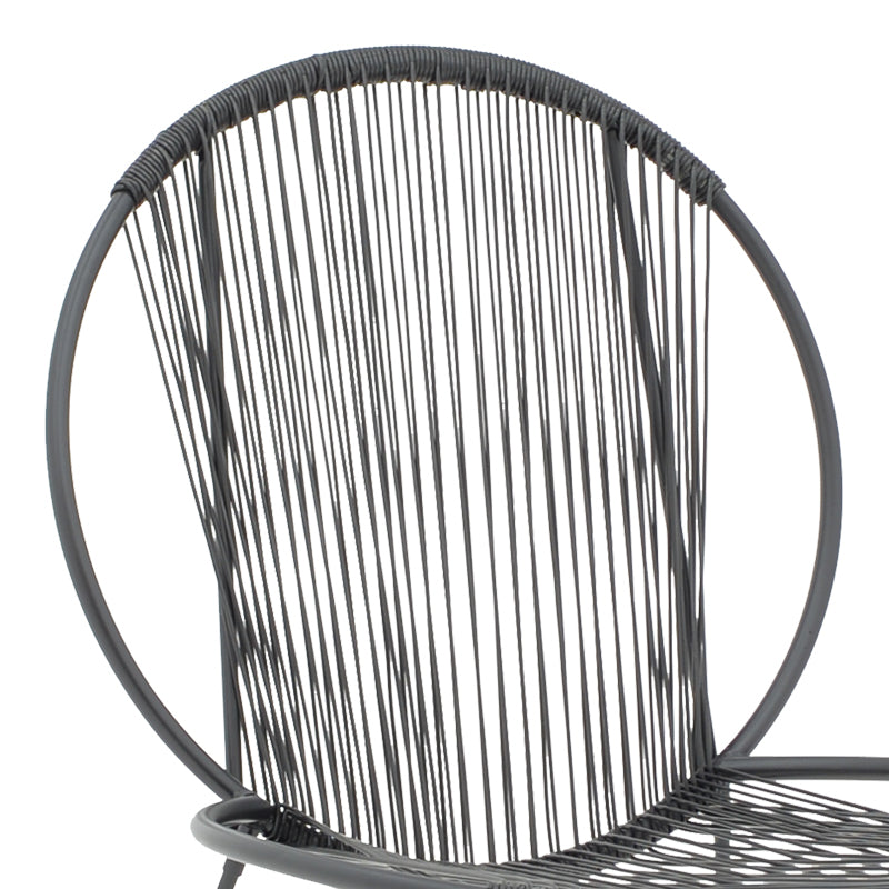 Καρέκλα κήπου Dapper  μαύρο μέταλλο-pe μαύρο 64.5x71x92.5εκ - Image 7