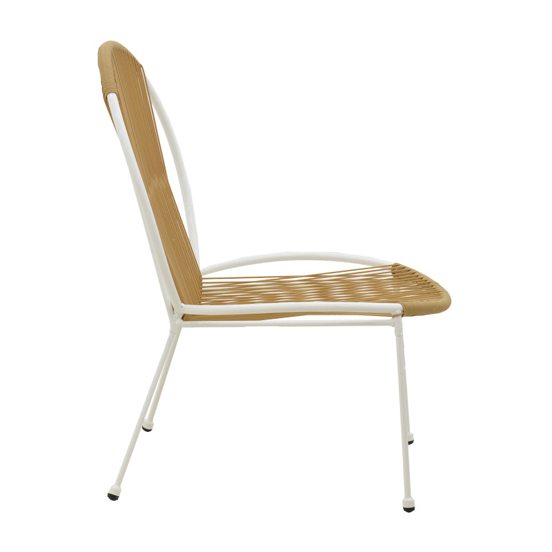 Καρέκλα Dapper  λευκό μέταλλο-pe φυσικό 64.5x71x92.5εκ - Pakobazaar