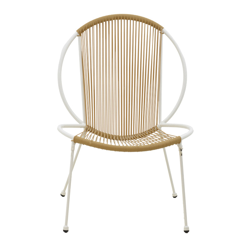 Καρέκλα Dapper  λευκό μέταλλο-pe φυσικό 64.5x71x92.5εκ - Pakobazaar