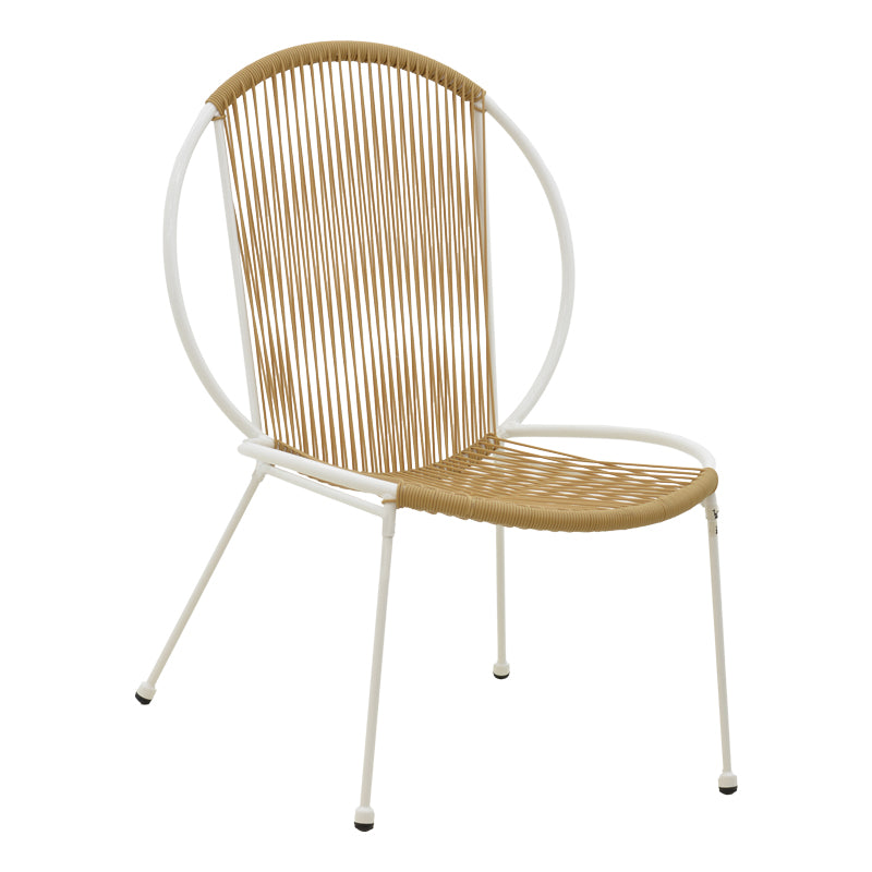Καρέκλα Dapper  λευκό μέταλλο-pe φυσικό 64.5x71x92.5εκ - Pakobazaar