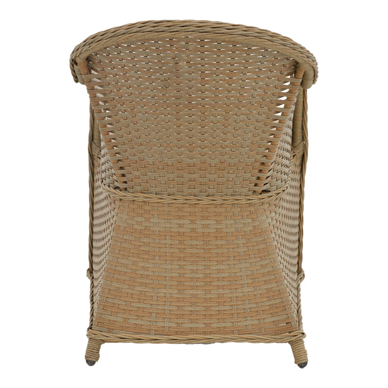 Πολυθρόνα κήπου Hadrian  rattan καφέ- textilene μπεζ 57x70x85εκ - Pakobazaar