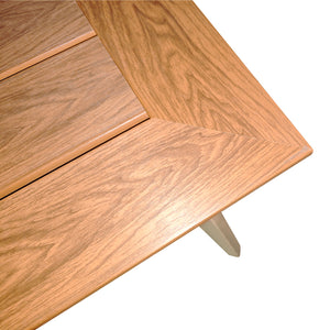Τραπέζι Synergy  αλουμίνιο cappuccino-plywood σε φυσική απόχρωση 80x80x74εκ - Pakobazaar