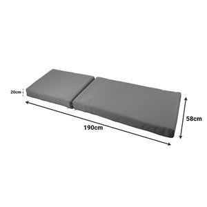 Μαξιλάρι Vertian  textilene σε ανθρακί απόχρωση 58x190x20εκ - Pakobazaar