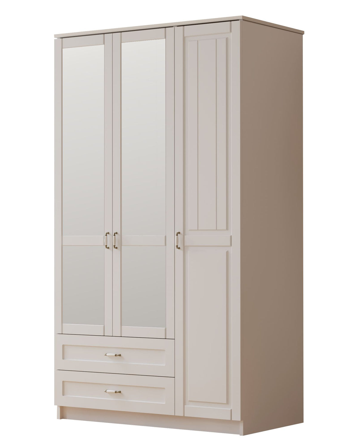 Ντουλάπα Mesotopos Λευκό Ματ 105x52x210 εκ. Μελαμίνης - Pakobazaar