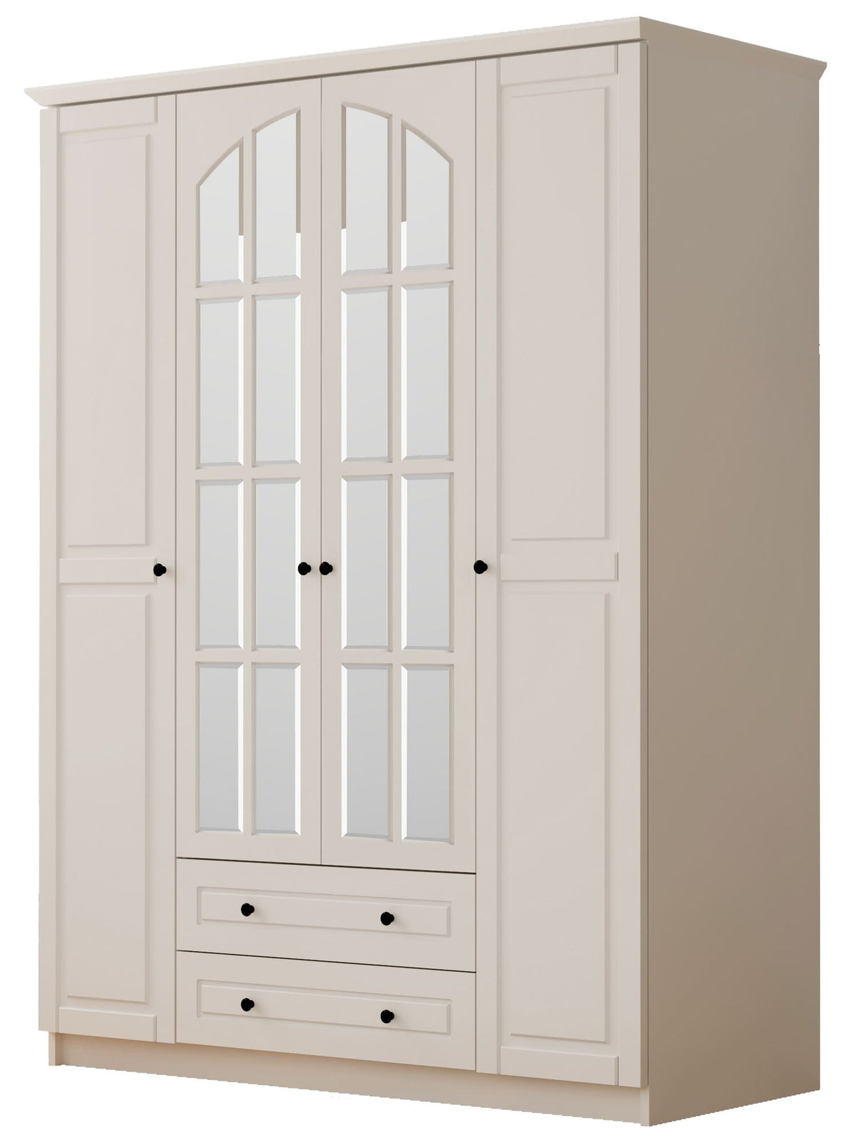 Ντουλάπα Dekeleia Λευκό Ματ 140x52x210 εκ. Μελαμίνης - Pakobazaar