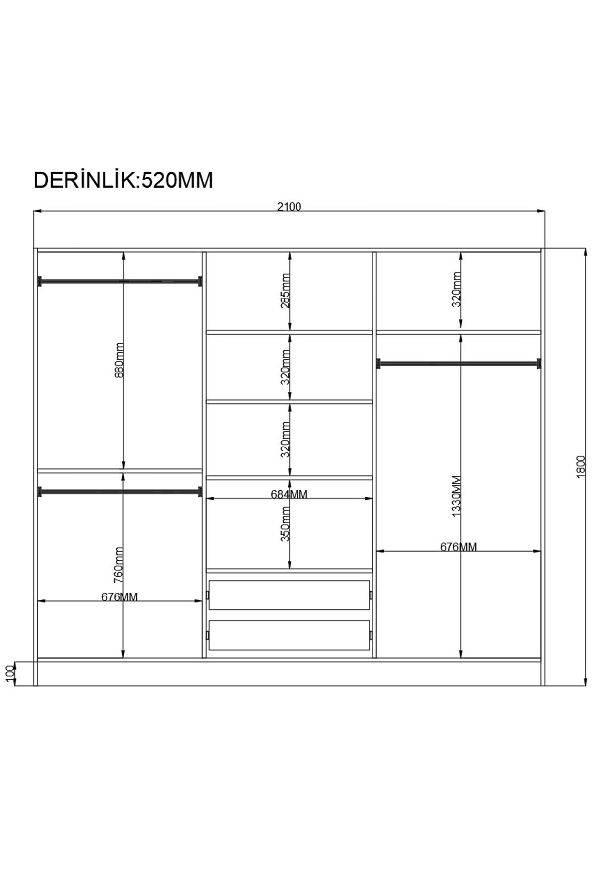 Ντουλάπα Koritsa Λευκό Ματ 210x52x180 εκ. Μελαμίνης